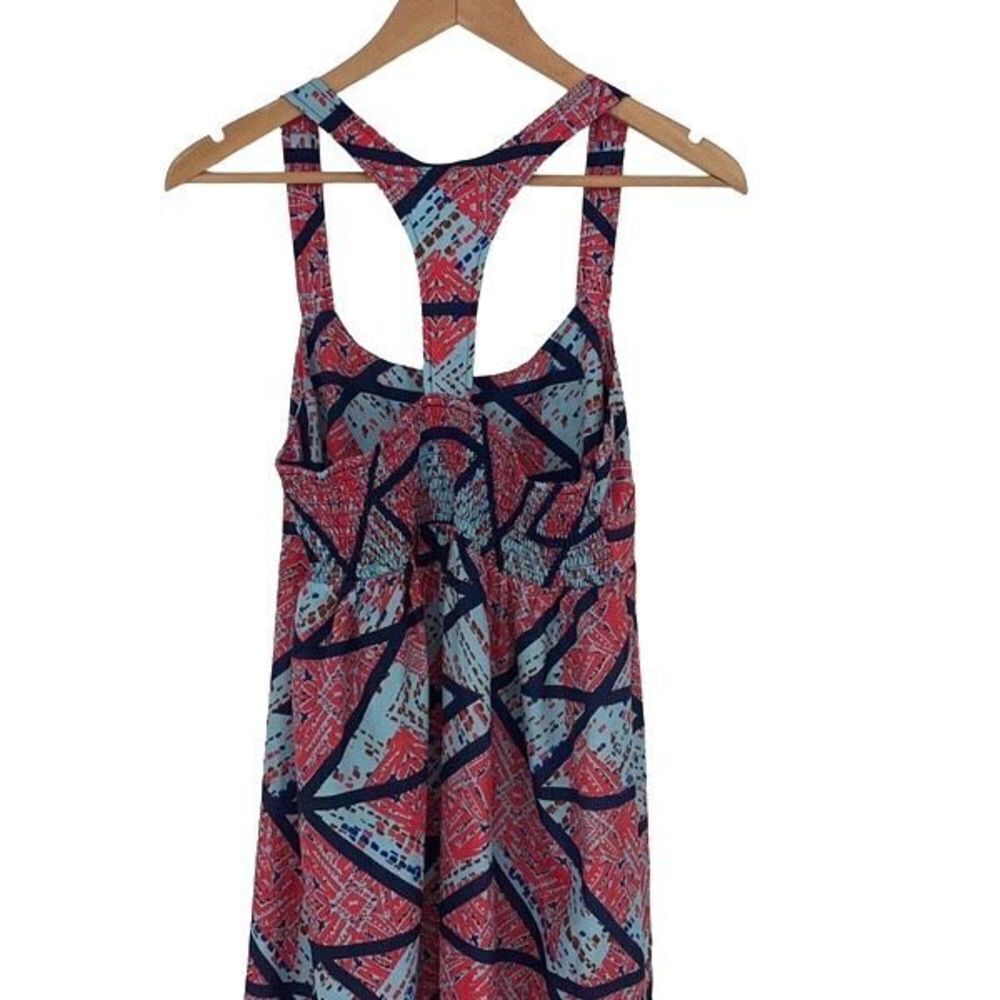 Love Fire Womens Maxi Racerback Dress Sleeveless Summer Vacation Red Blue Large - Picture 3 of 8
